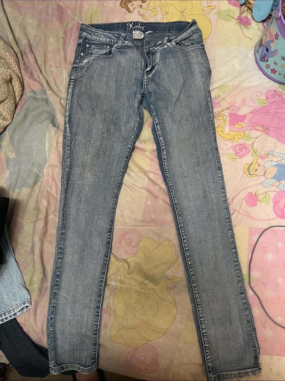 Kardashian Kollection Grey Blue Skinny Jeans